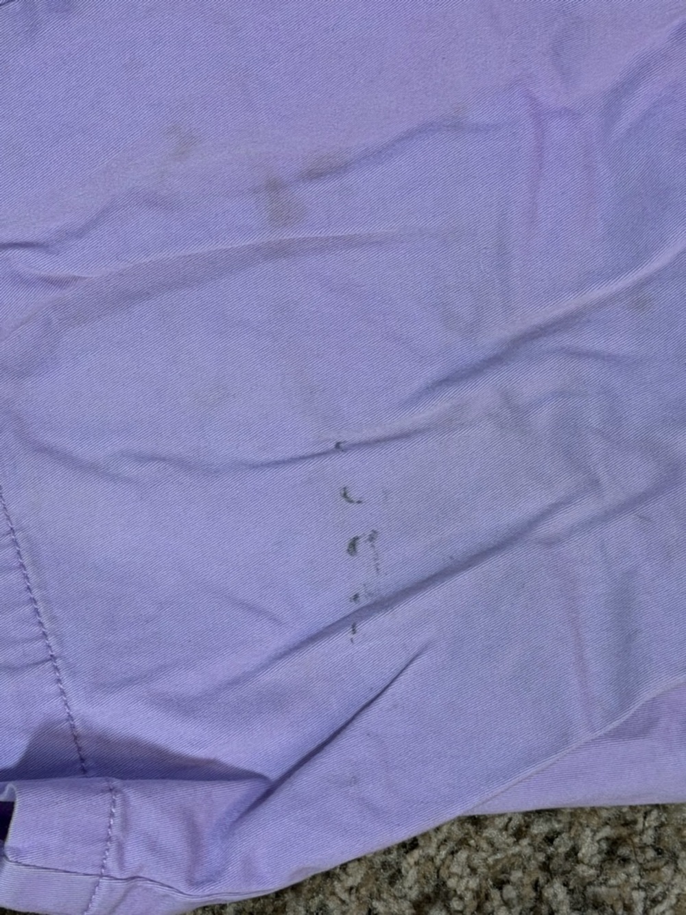 George Men's Chino Shorts Trio - Teal, Lavender, Coral [2 WITH MISSING BUTTONS] - Picture 14 of 15
